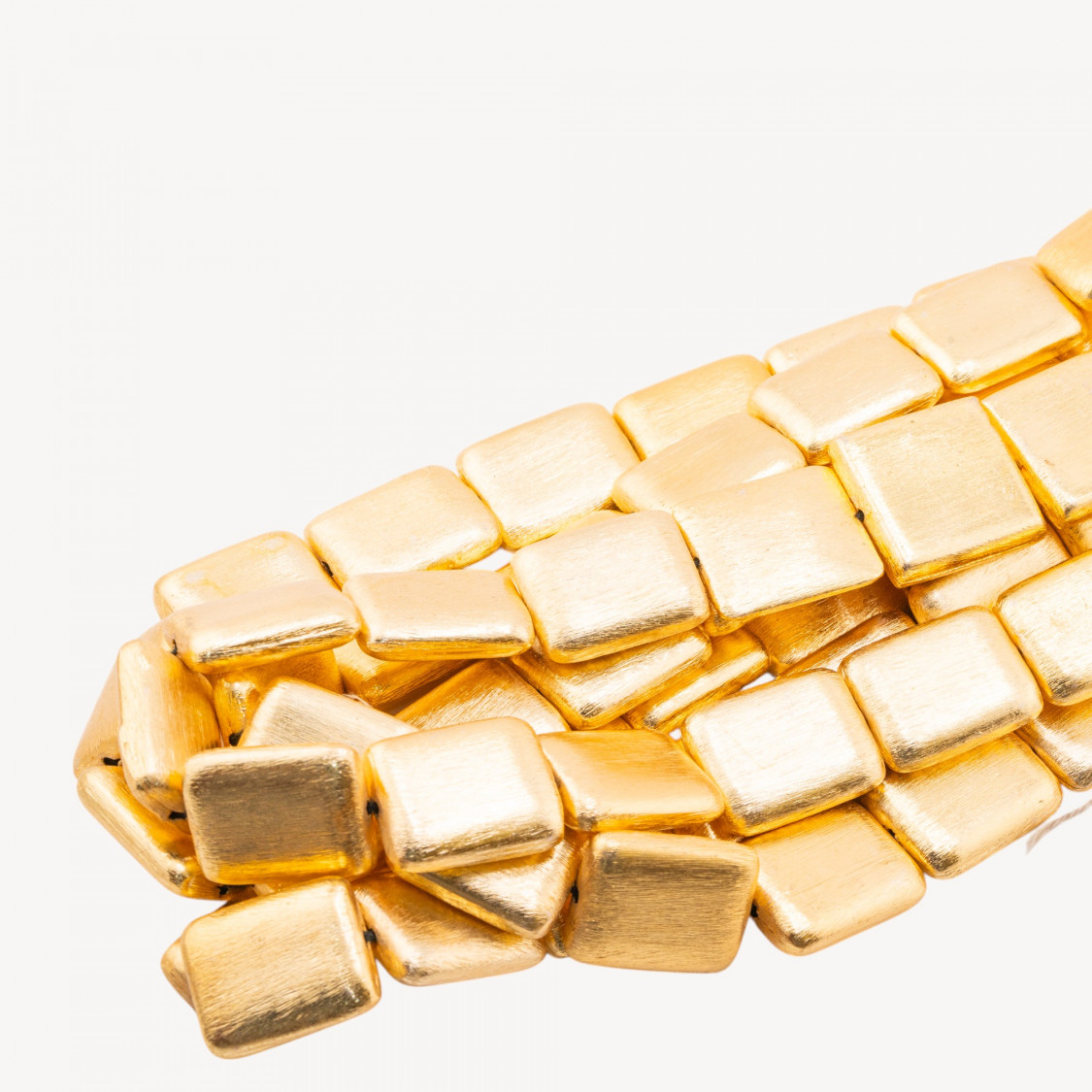 Perles en bronze brossé, rectangle biseauté doré 20x25mm-PERLES DORÉES | Worldofjewel.com