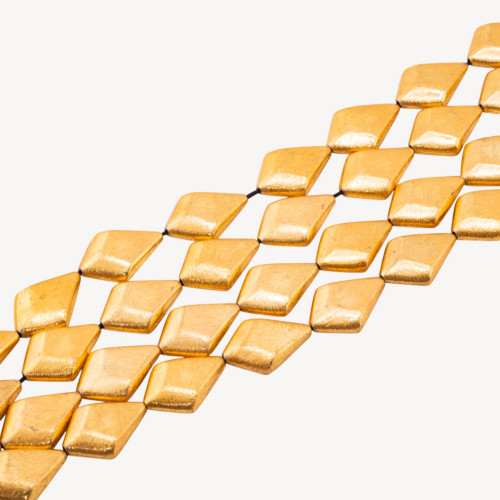 Brushed Bronze Beads Irregular Rhombus 17x25mm