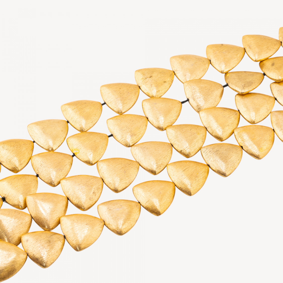 Χάντρες από Βουρτσισμένο Μπρούτζο Χρυσό Τρίγωνο Στρογγυλές 21mm-ΧΡΥΣΕΣ ΧΑΝΤΡΕΣ | Worldofjewel.com