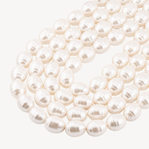 Perlas blancas de Mallorca barrocas irregulares de 13 x 18 mm