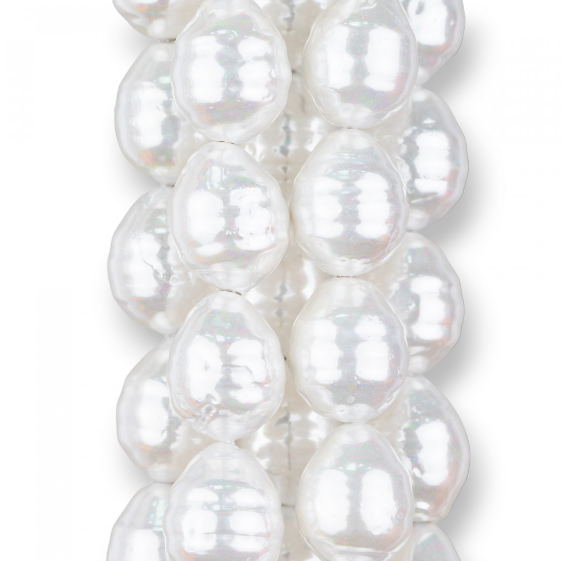 Perle di Maiorca Bianca Barocca Irregolare 13x18mm-PERLES BLANCHES | Worldofjewel.com