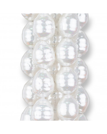 Perle di Maiorca Bianca Barocca Irregolare 13x18mm-PERLES BLANCHES | Worldofjewel.com