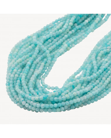 Amazzonite Perlina Tonda Sfaccettata Diamond Cut 3,0mm Prima Scelta-AMAZONITE CLASSICA | Worldofjewel.com