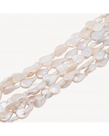Perle Di Fiume Barocche Gocce Piatte (YGG) Bianco 20-25gr-APPARTEMENT BAROQUE SCARAMAZZE RIVER PEARLS | Worldofjewel.com