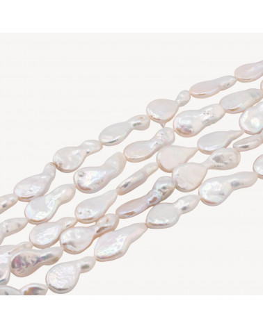 Perle Di Fiume Barocche Gocce Piatte (YGG) Bianco 25-30gr-APPARTEMENT BAROQUE SCARAMAZZE RIVER PEARLS | Worldofjewel.com