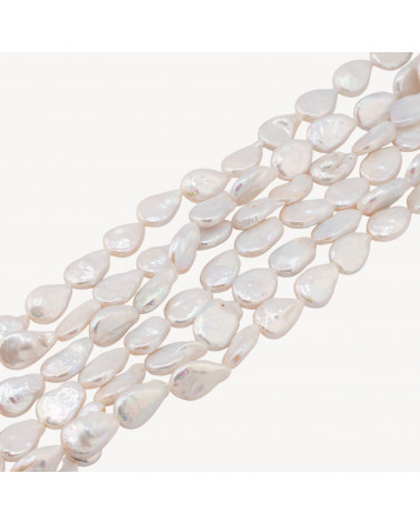 Perle Di Fiume Barocche Gocce Piatte (YGG) Bianco 35-40gr-APPARTEMENT BAROQUE SCARAMAZZE RIVER PEARLS | Worldofjewel.com