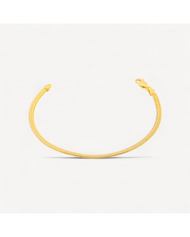 Bracciale Di Argento 925 Snake 3mm Dorato 17,5cm 1pz-SILVER 925 | Worldofjewel.com
