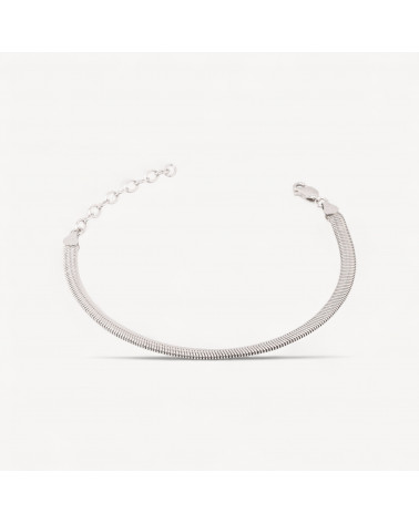 Bracciale Di Argento 925 Snake 4mm Rodiato 16+4cm 1pz-SILVER 925 | Worldofjewel.com