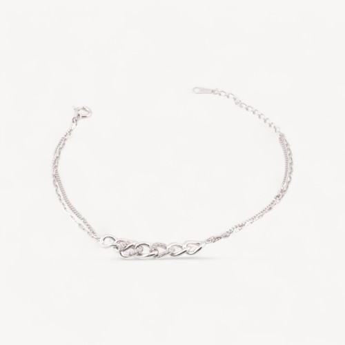 925 Silver Bracelet with Zirconia Mesh MOD1540