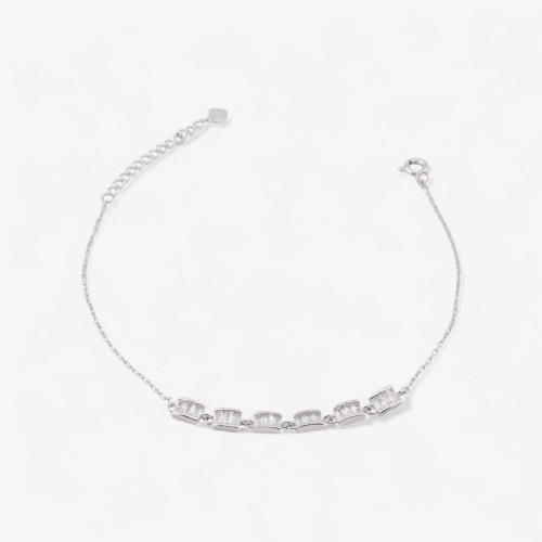 Bracelet en argent 925 avec zircone MOD1563 plaqué rhodium