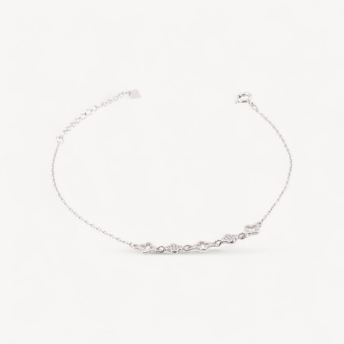 Bracelet en argent 925 avec zircone en forme de trèfle à quatre feuilles MOD1565