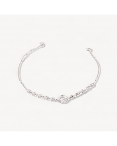 Bracciale In Argento 925 Con Zirconi Quadrifoglio MOD1541-BRACCIALI DI ARGENTO 925 | Worldofjewel.com