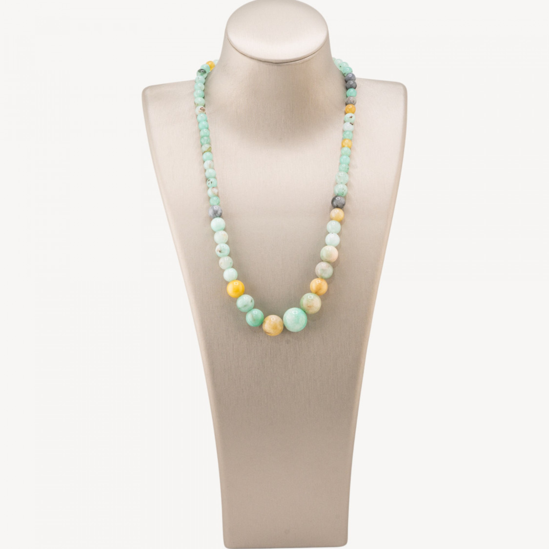 Collana Di Pietre Dure a Gradazione 6-14mm Amazzonite-COLLIER PIERRES DURES | Worldofjewel.com