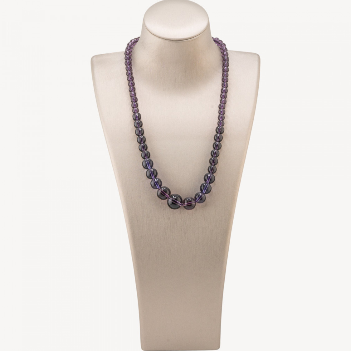 Halskette mit violettem Kristallverlauf (6-14 mm)-HALSKETTE AUS HARTEN STEINEN | Worldofjewel.com