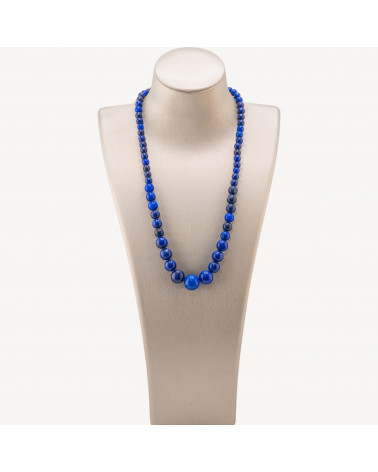 Collana Di Pietre Dure a Gradazione 6-14mm Giada Blu-COLLIER PIERRES DURES | Worldofjewel.com