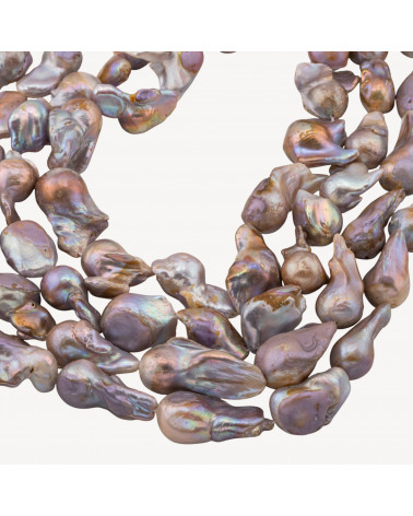 Perle Di Fiume Barocche Piatte Linea Economica Bronzo Lilla MOD2176A-PERLE DI FIUME BAROCCHE LINEA ECONOMICA | Worldofjewel.com