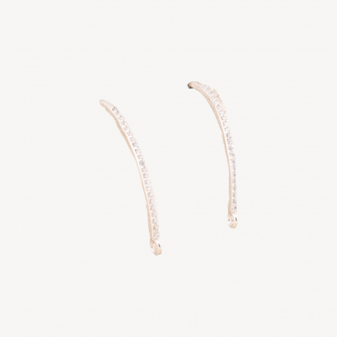 Fermoirs de boucles d'oreilles en argent 925 avec zirconias, 1,5 x 29 mm, 3 paires, plaqués rhodium-BASES DE BOUCLES D'OREILLES EN ARGENT 925 | Worldofjewel.com