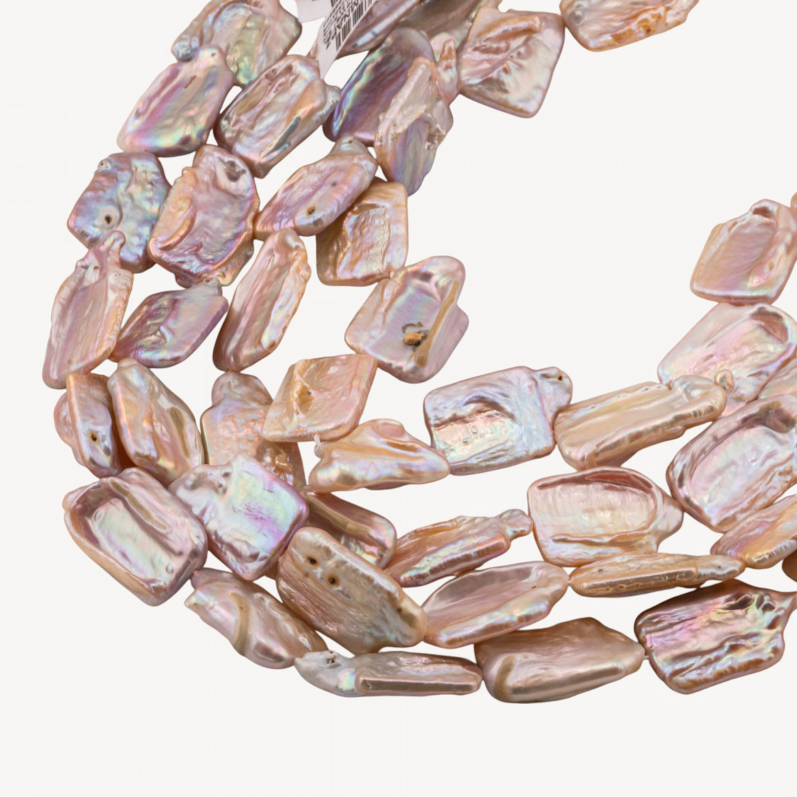 Flaches Barock-Flussperlen-Economy-Line-Bronze-Rechteck MOD2176C-BAROQUE RIVER PEARLS ECONOMIC LINE | Worldofjewel.com