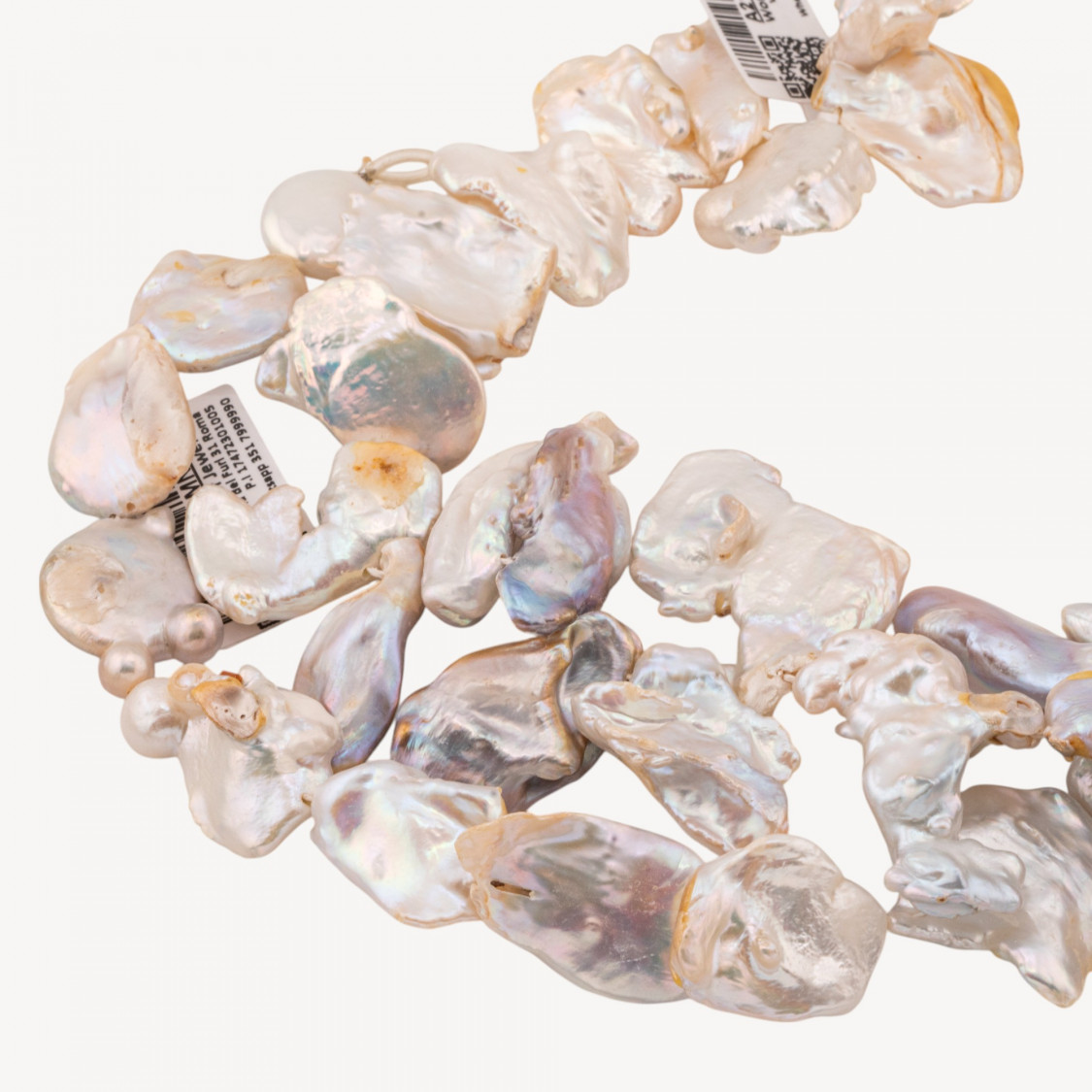 Perles de rivière baroques plates, gamme économique, Keshi MOD2172-LIGNE ÉCONOMIQUE DES PERLES DE LA RIVIÈRE BAROQUE | Worldofjewel.com