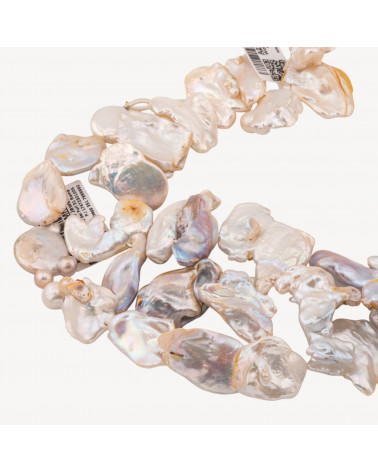 Perle Di Fiume Barocche Piatte Linea Economica Piatte Irregolare Keshi MOD2172-PERLE DI FIUME BAROCCHE LINEA ECONOMICA | Worldofjewel.com