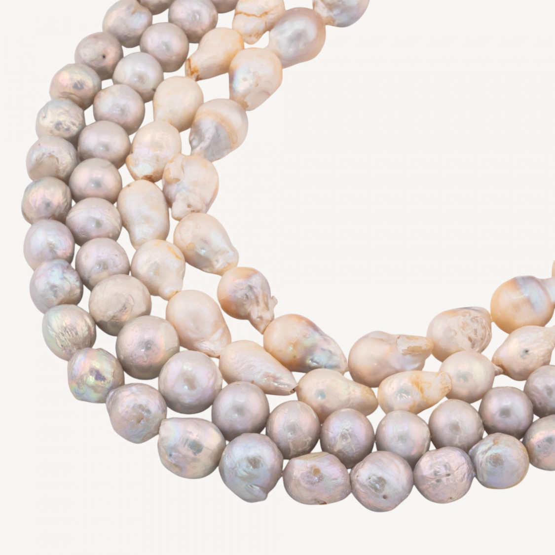 Perle Di Fiume Barocche Linea Economica Tonda Variegata MOD2167B-PERLE DI FIUME BAROCCHE LINEA ECONOMICA | Worldofjewel.com