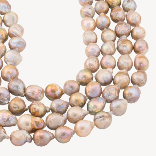 Baroque River Pearls, Economical Line, Round, Variegated, MOD2167C