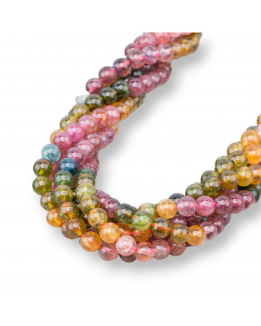 Tormalina Multicolor 4A Tondo Liscio 5,5-6mm Prima Scelta-TOURMALINE MULTICOLORE | Worldofjewel.com