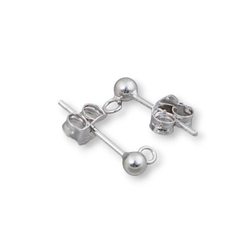 Bases de boucles d'oreilles en argent 925 avec tige à bille de 3 mm, 14 paires, serties papillon rhodiées