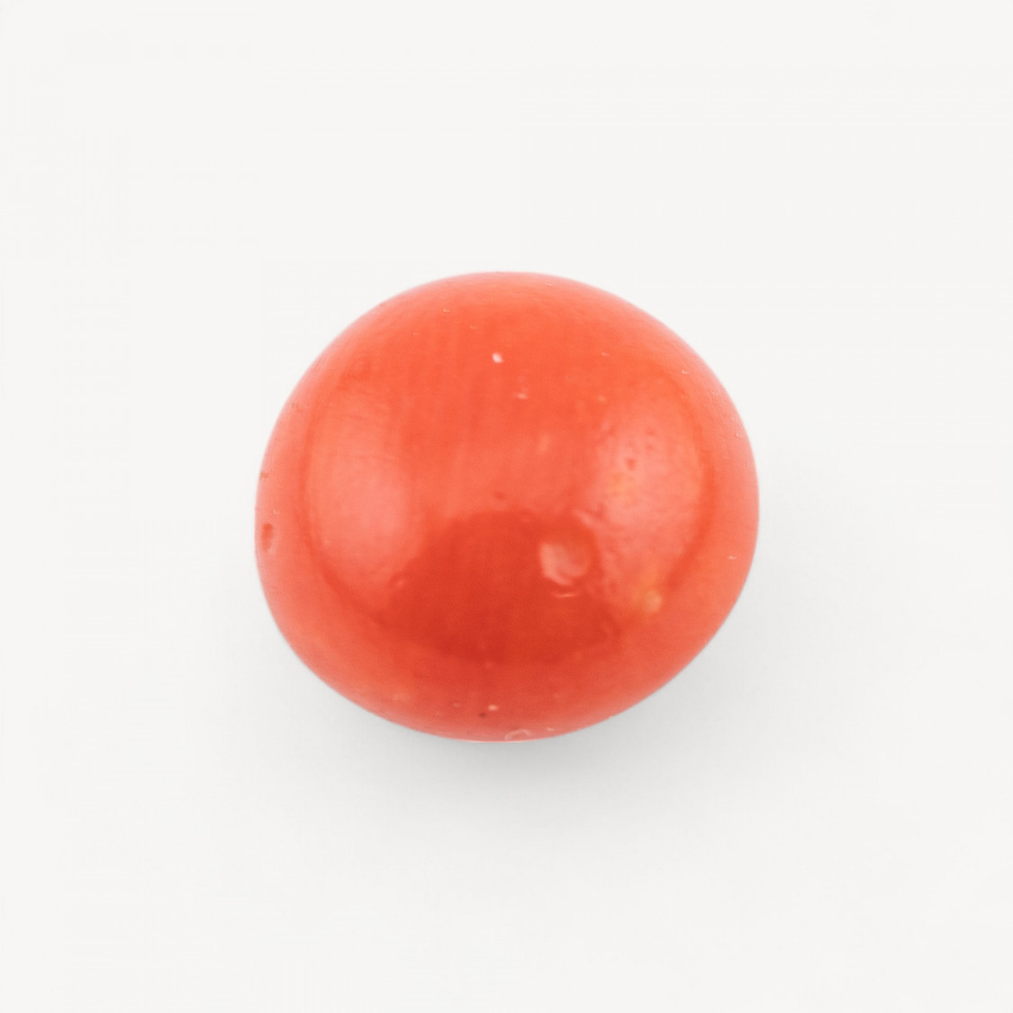 Cabochon di Corallo Rosso Italiano Naturale Premium 7mm 1pz-CABOCHON DI CORALLO ITALIANO | Worldofjewel.com