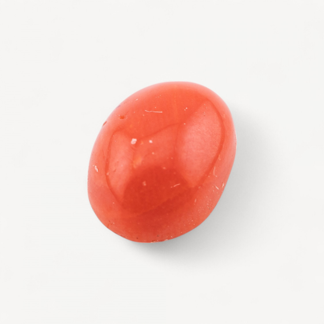 Cabochon di Corallo Rosso Italiano Naturale Premium 7x9mm 1pz-CABOCHON DI CORALLO ITALIANO | Worldofjewel.com