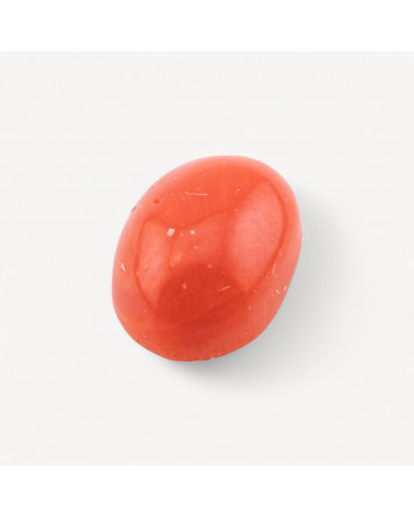 Cabochon di Corallo Rosso Italiano Naturale Premium 7x9mm 1pz-CABOCHON DI CORALLO ITALIANO | Worldofjewel.com