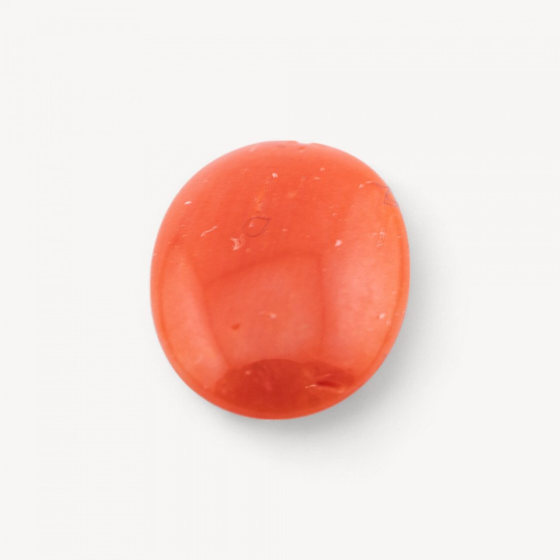Cabochon di Corallo Rosso Italiano Naturale Premium 8,5x11,8mm 1pz-CABOCHON DI CORALLO ITALIANO | Worldofjewel.com