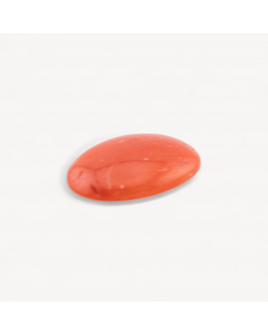 Cabochon di Corallo Rosso Italiano Naturale Premium 8,7x12,6mm 1pz-CABOCHON DI CORALLO ITALIANO | Worldofjewel.com