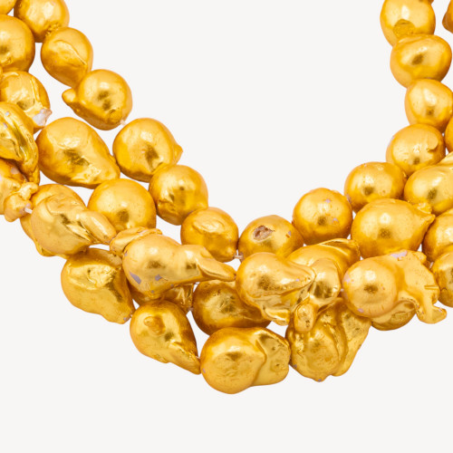 Barocke Flussperlen, Unregelmäßige Wirtschaftslinie, MOD.2277, Golden