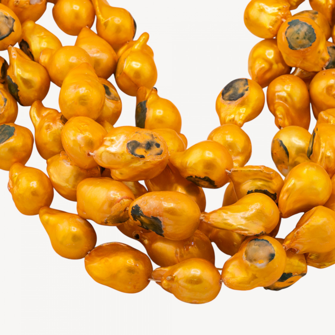 Perles de rivière baroques Ligne économique irrégulière MOD.2277 Soleil d'or-PERLES IRRÉGULIÈRES LIGNE ÉCONOMIQUE | Worldofjewel.com