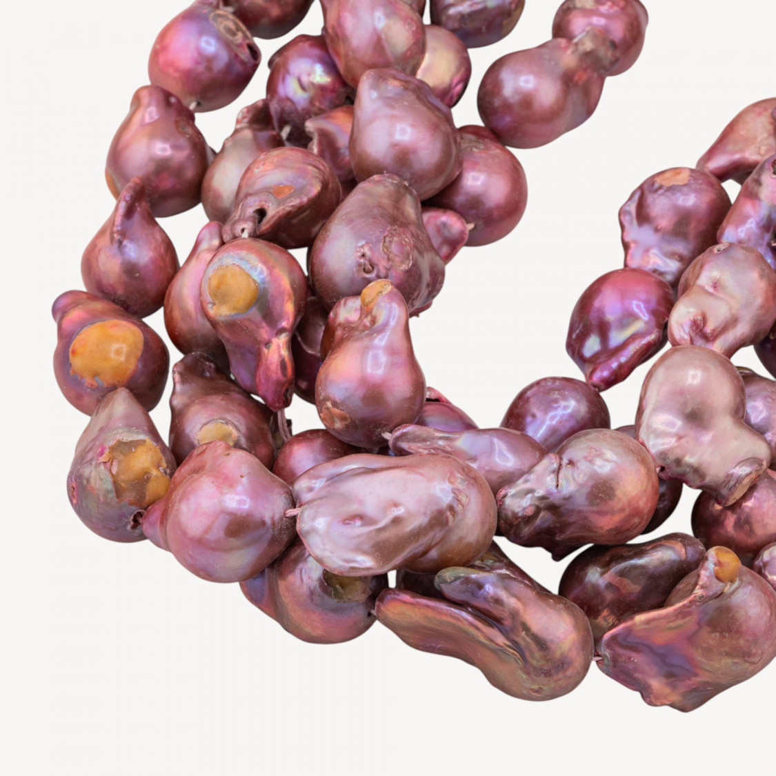 Perles de rivière baroques, ligne économique irrégulière MOD.2277 Violet-PERLES IRRÉGULIÈRES LIGNE ÉCONOMIQUE | Worldofjewel.com