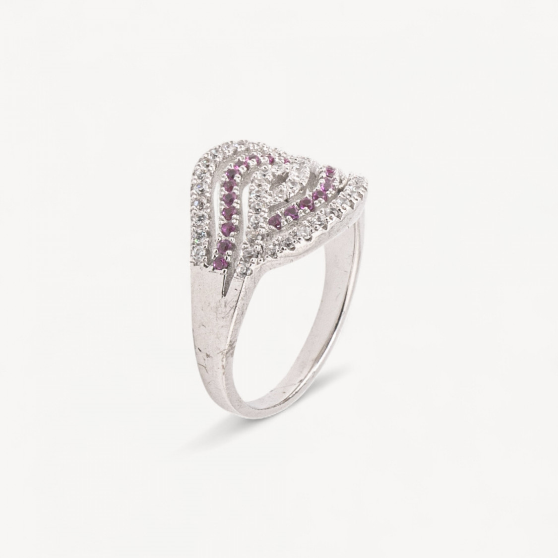 Anello Gioiello In Argento 925 Con Zirconi MOD.2742 3,8x9,6mm-ANELLI DI ARGENTO 925 | Worldofjewel.com