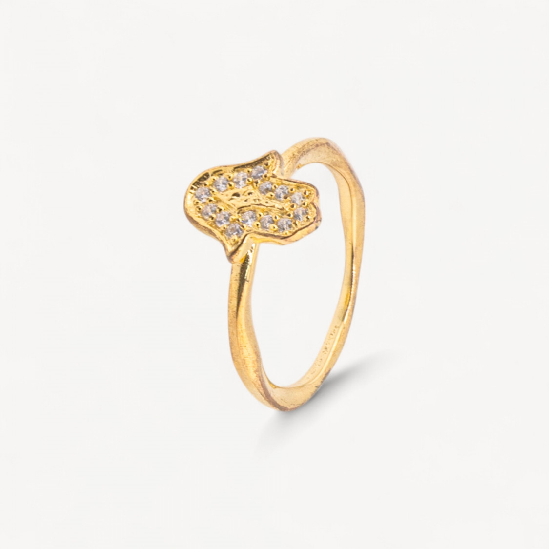Anello Gioiello In Argento 925 Con Zirconi MOD.2742 10,3mm Dorato-BAGUES EN ARGENT 925 | Worldofjewel.com