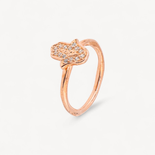 Schmuckring aus 925er Sterlingsilber mit Zirkonia, Modell 2742, 10,3 mm, Roségold