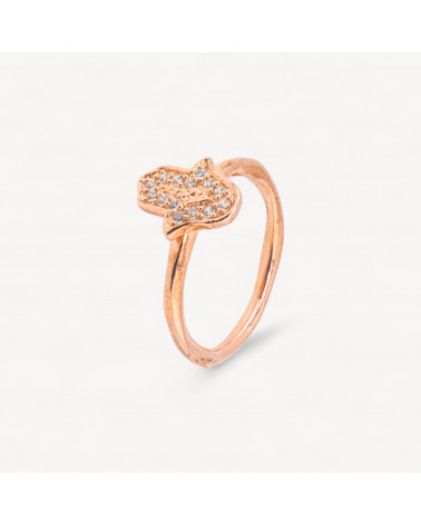 Anello Gioiello In Argento 925 Con Zirconi MOD.2742 10,3mm Oro Rosa-BAGUES EN ARGENT 925 | Worldofjewel.com