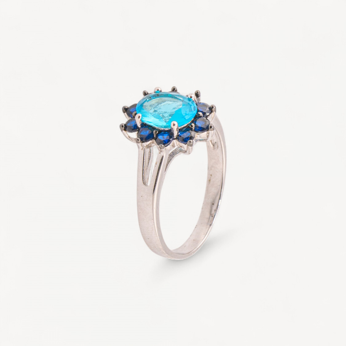 Anello Gioiello In Argento 925 Con Zirconi MOD.2742 14,5mm-BAGUES EN ARGENT 925 | Worldofjewel.com