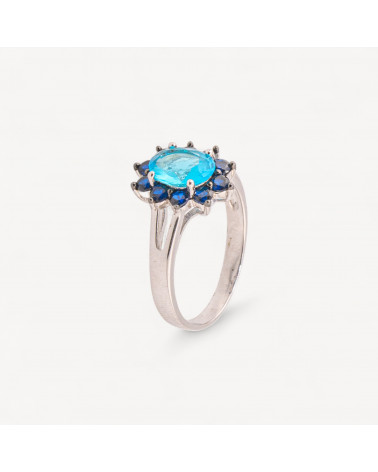 Anello Gioiello In Argento 925 Con Zirconi MOD.2742 14,5mm-BAGUES EN ARGENT 925 | Worldofjewel.com