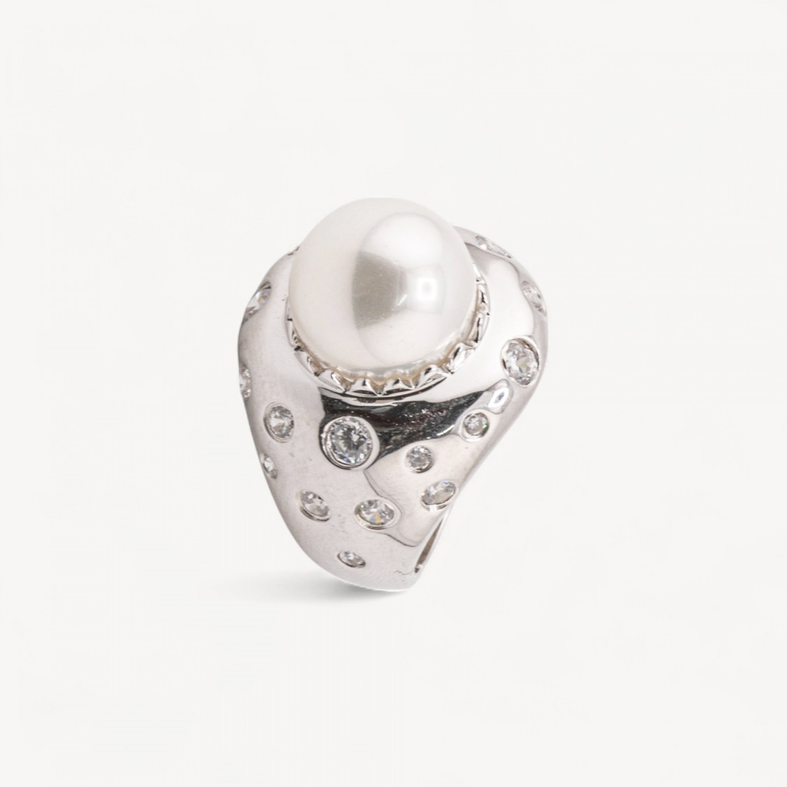 Anello Gioiello In Argento 925 Con Zirconi MOD.2742 9,4x12mm-BAGUES EN ARGENT 925 | Worldofjewel.com