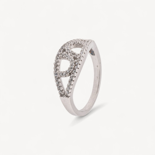 Anello Gioiello In Argento 925 Con Zirconi MOD.2742 9,4x12mm-RINGE AUS 925 SILBER | Worldofjewel.com