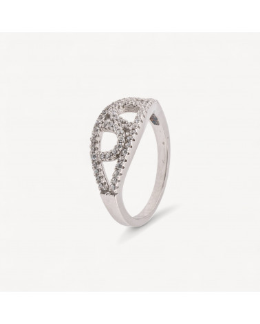Anello Gioiello In Argento 925 Con Zirconi MOD.2742 9,4x12mm-RINGE AUS 925 SILBER | Worldofjewel.com
