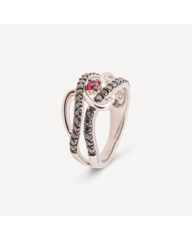 Anello Gioiello In Argento 925 Con Zirconi MOD.2742 12,2x23mm-ANELLI DI ARGENTO 925 | Worldofjewel.com