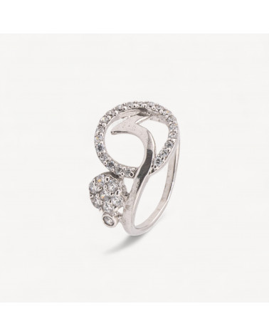 Anello Gioiello In Argento 925 Con Zirconi MOD.2742 12,2x19mm-RINGE AUS 925 SILBER | Worldofjewel.com