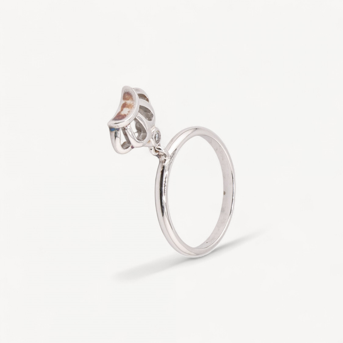 Anello Gioiello In Argento 925 Con Zirconi con Pendente Corona MOD.2742 20,6mm-ANELLI DI ARGENTO 925 | Worldofjewel.com