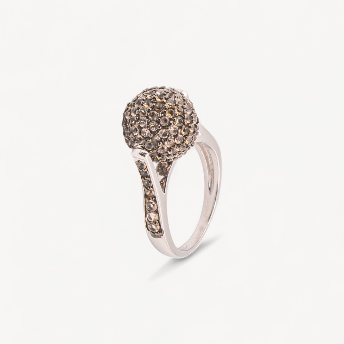 Anello Gioiello In Argento 925 Con Zirconi Neri MOD.2742 11,6mm-ANELLI DI ARGENTO 925 | Worldofjewel.com