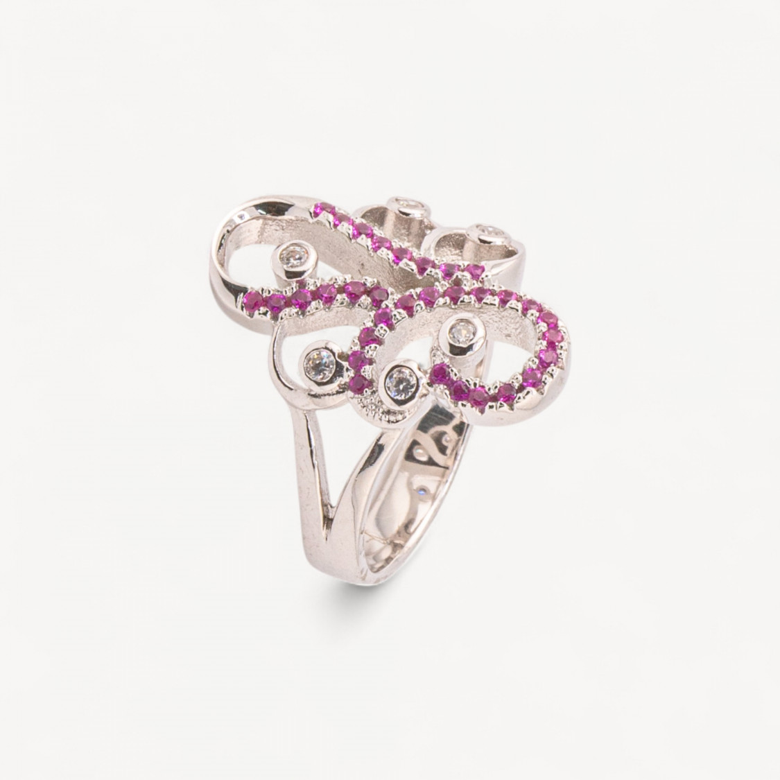Anello Gioiello In Argento 925 Con Zirconi MOD.2742 9,4x12mm-ANILLOS DE PLATA 925 | Worldofjewel.com